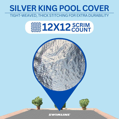 Swimline Hydrotools Silver King Winter Pool Cover for 25 x 45 Ft Inground Pools