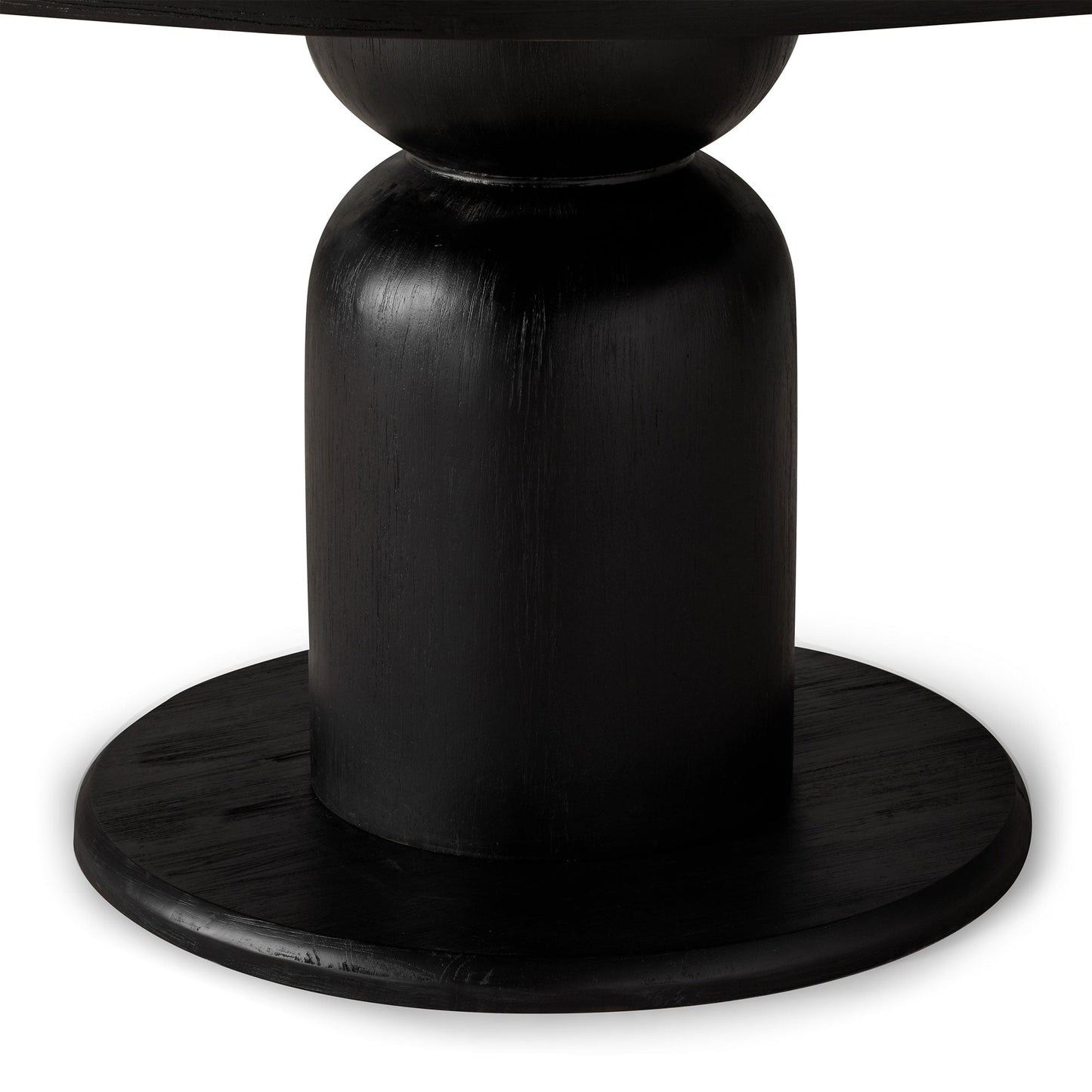 Mila Contemporary Round Wooden Dining Table in Refined Black Finish