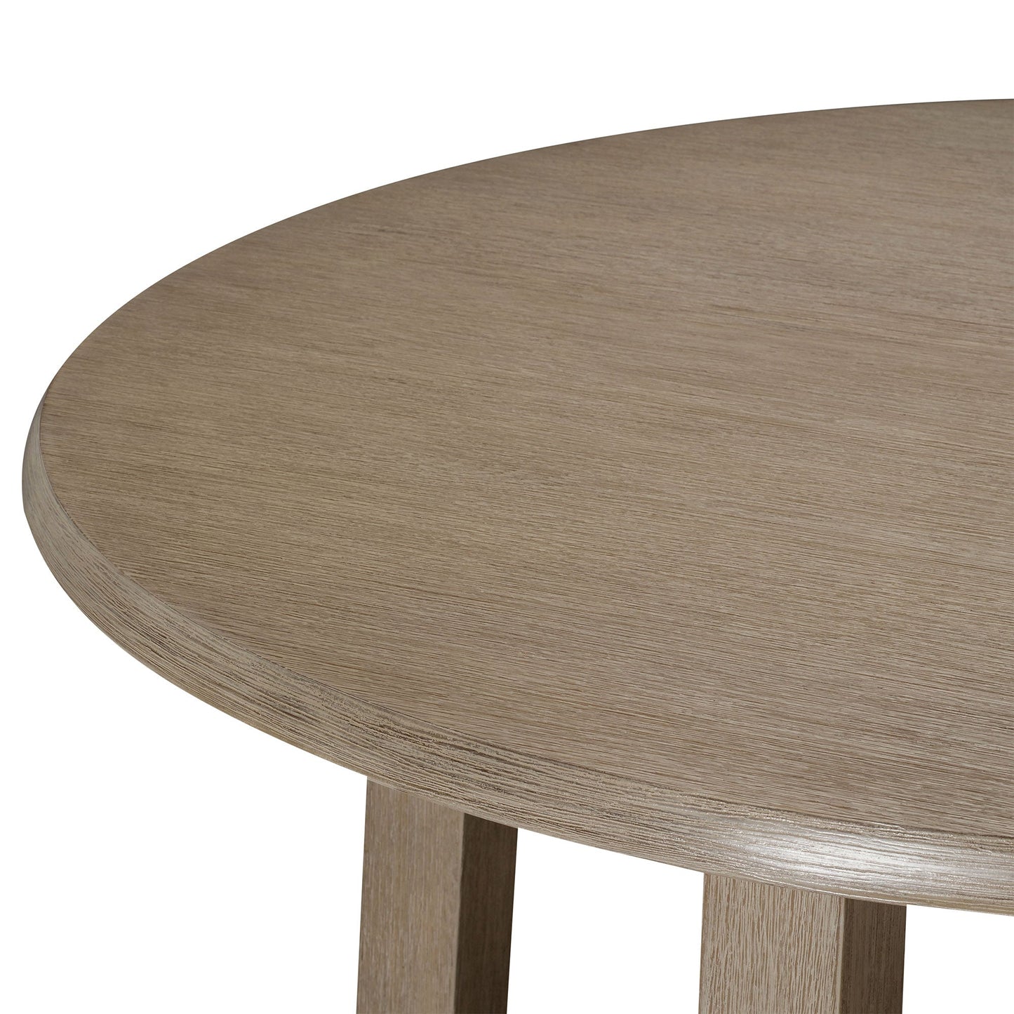 Mila Contemporary Round Wooden Dining Table in Refined Grey Finish