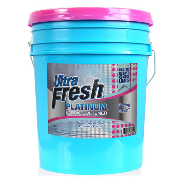 Ultra Fresh Platinum 5 Gal Spring Fresh Fabric Softener Detergent Up to 640 Loads w/Pump