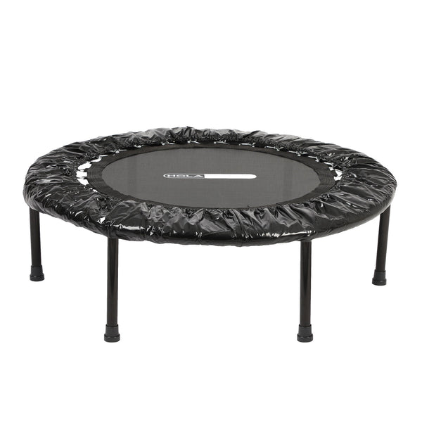 HolaHatha 36 Inch Foldable Mini Trampoline Fitness Rebounder w/Adjustable Handle