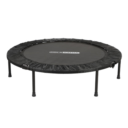 HolaHatha 48 Inch Foldable Mini Fitness Trampoline with Adjustable Handle, Black