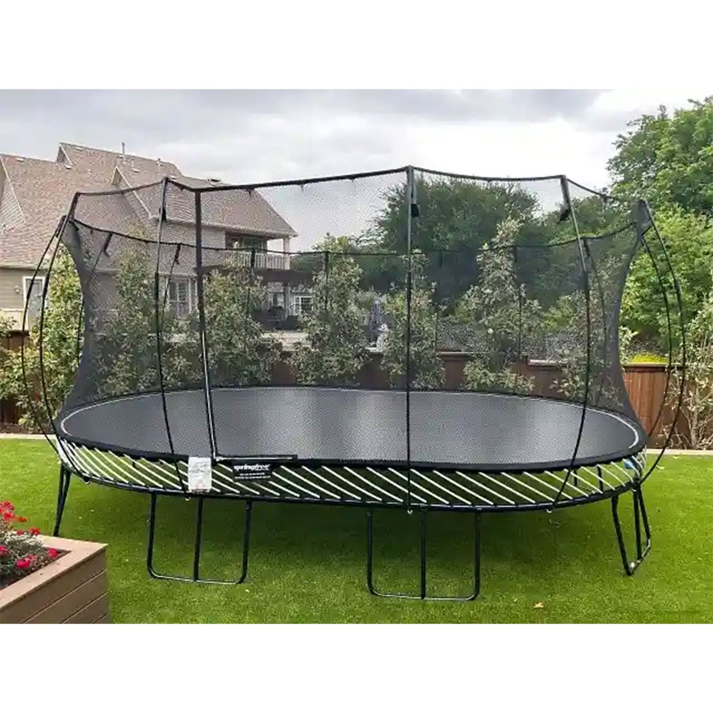 Springfree Trampoline 12'x19' Jumbo Oval Trampoline with 22'x29' Space Required
