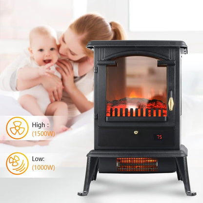 VOLTORB Freestanding Portable Electric Fireplace Heater Stove w/Remote (2 Pack)