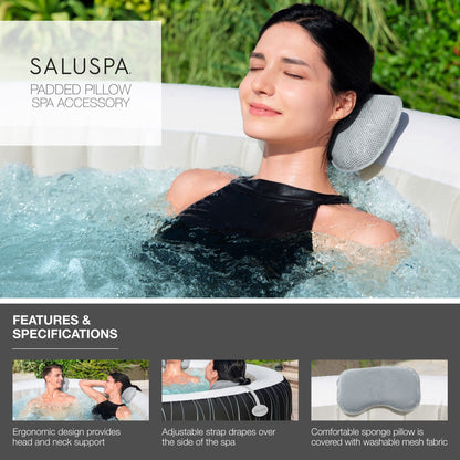 Coleman SaluSpa Sicily AirJet Hot Tub w/Bestway 2 Set of Seat & Headrest Pillow