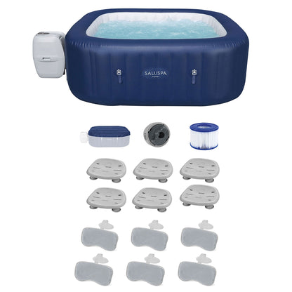 Bestway Hot Tub + Bestway Spa Seat (6 Pack)  + Bestway Headrest Pillows (2 Pack)