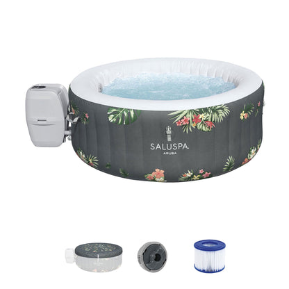 Bestway SaluSpa Aruba AirJet Inflatable Hot Tub + Bestway Spa Seat (2 Pack)