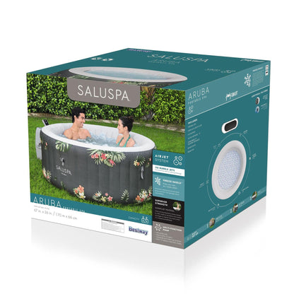 Bestway SaluSpa Aruba AirJet Inflatable Hot Tub + Bestway Spa Seat (2 Pack)
