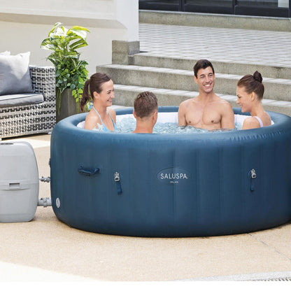 Bestway SaluSpa Milan Hot Tub w/Set of 2 Pool and Spa Seat and Headrest Pillow