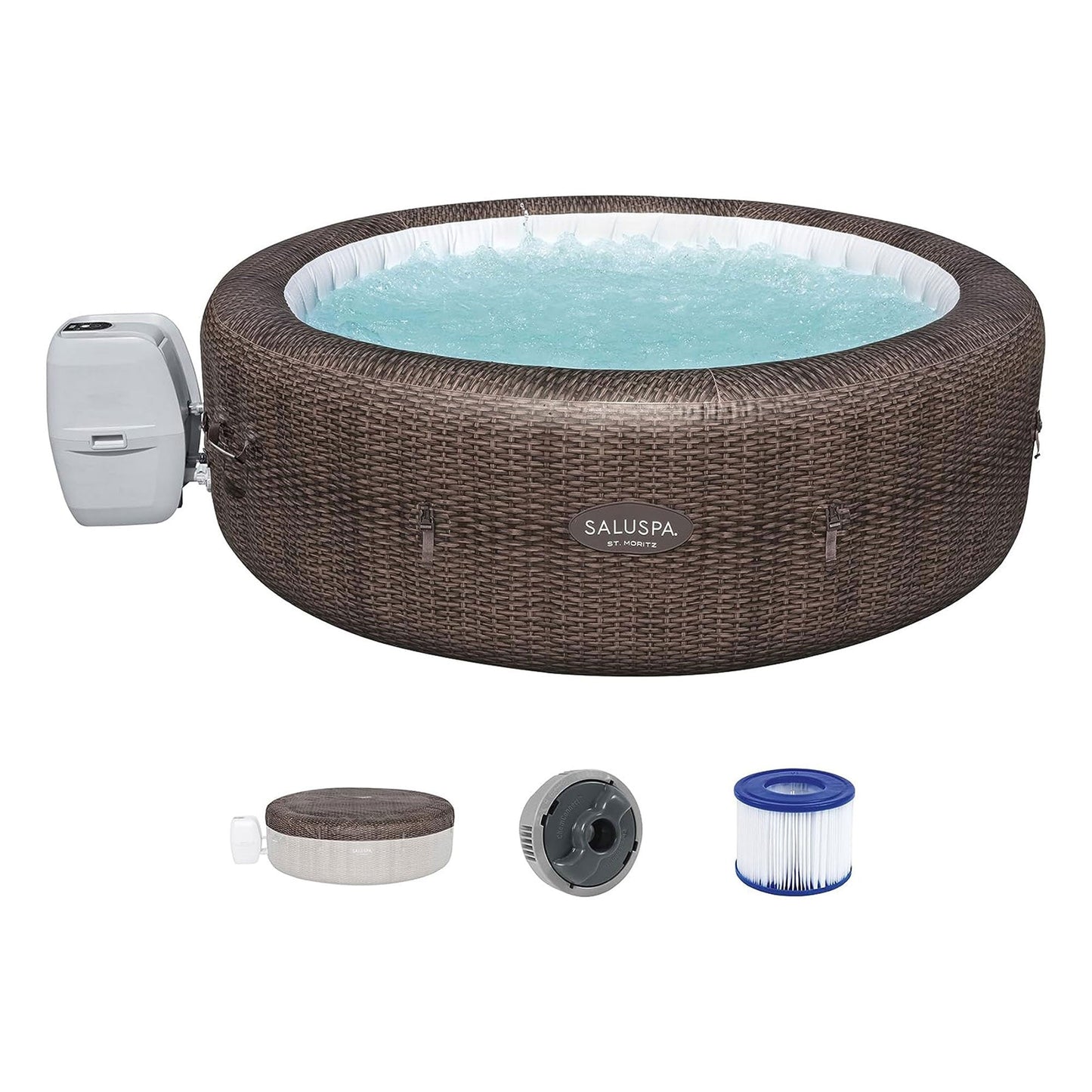 Bestway SaluSpa St Moritz Hot Tub + Bestway SaluSpa Underwater Non Slip Pool