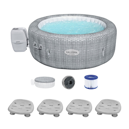 Bestway Coleman Honolulu AirJet Inflatable Hot Tub with 4 Pack SaluSpa Spa Seat