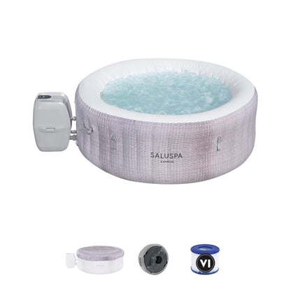 Bestway SaluSpa Cancun Inflatable Hot Tub + Bestway SaluSpa Non Slip Spa Seat