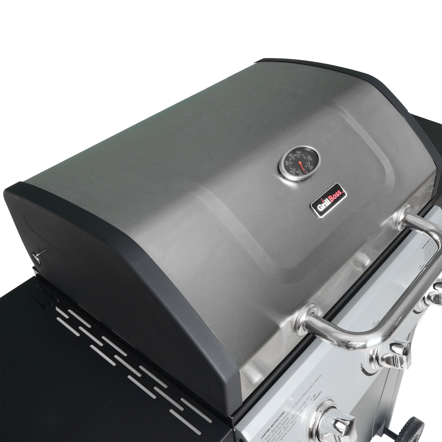 Grill Boss 27,000 BTU 3 Burner Propane Gas Grill w/Wheels, Cover, & Side Shelves