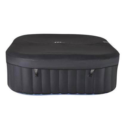 MSpa Square Inflatable Bubble Massage Spa, 4 to 6 Person Outdoor Hot Tub, Tekapo