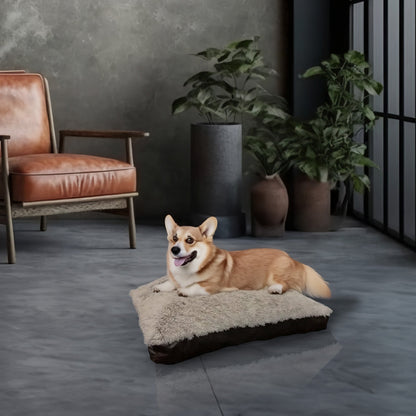 Aspen Pet 36 x 27" Faux Leather Gusset Pillow Pet Bed with Removeable Cover