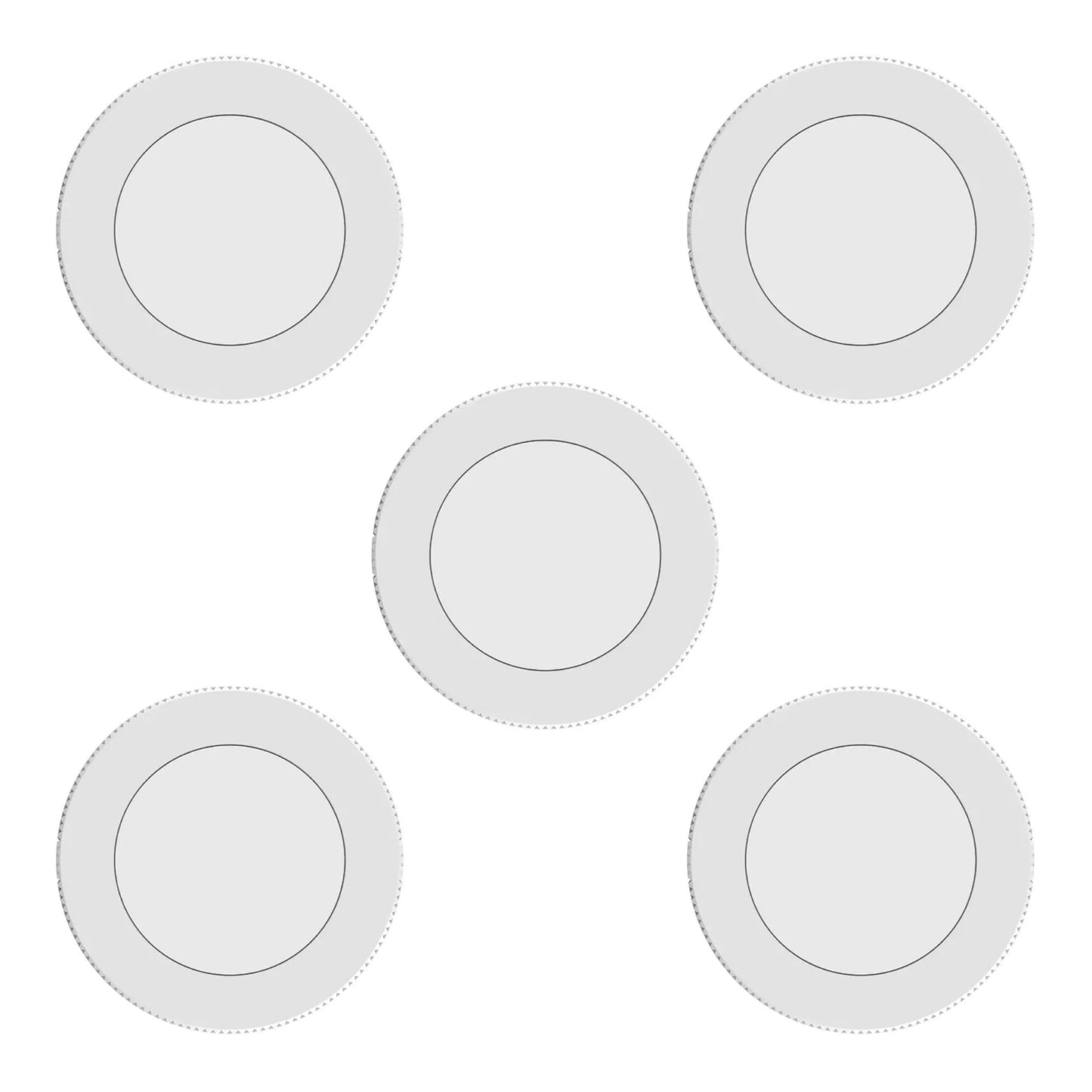 GE Set of 5 Dimmable Modern Corded Electric Plastic LED 4 Watt Puck Light, White