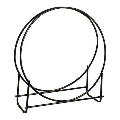 Panacea 40 Inch Thick Tubular Steel Hoop Style Log Rack for Wood Stacking, Black