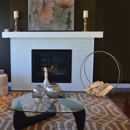 Panacea 40 Inch Thick Tubular Steel Hoop Style Log Rack for Wood Stacking, Black