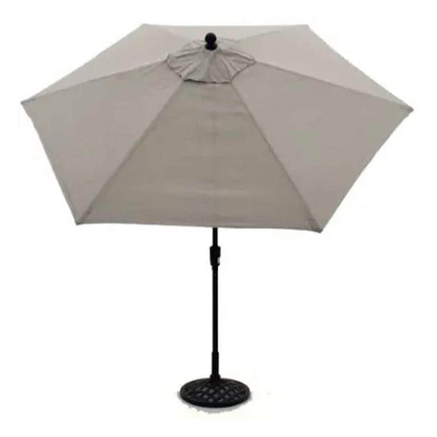 Four Seasons Courtyard 9' Round Sling Fabric Highland Market Umbrella, Gray