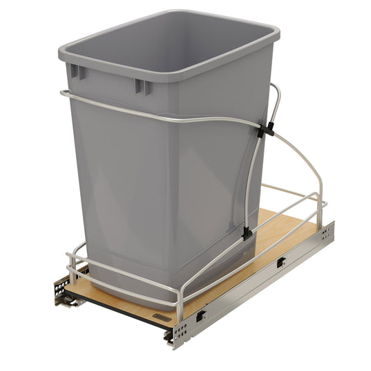 Rev-A-Shelf Single 35 qt. Pullout Trash Container, Gray, 54WC-1535SC-17-1