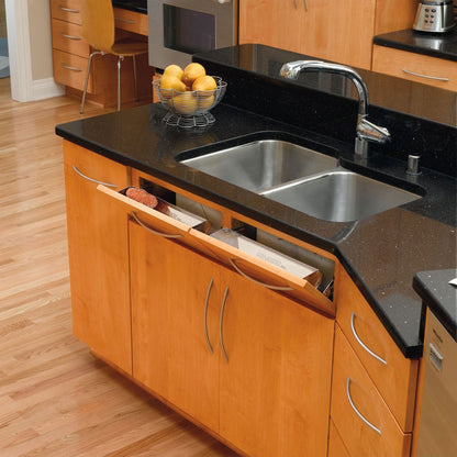 Rev-A-Shelf 13" Tip Out Tray w/ Soft-close for Sink Base Cabinet, 6581-13SS-SC-1