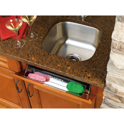 Rev-A-Shelf 14.25" Tip Out Tray Soft-close for Sink Base Cabinet, 6581-14SS-SC-1