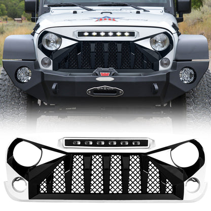 American Modified Front Gladiator Grille Compatible with 07-18 Jeep Wrangler JK - Find Fresh Goods
