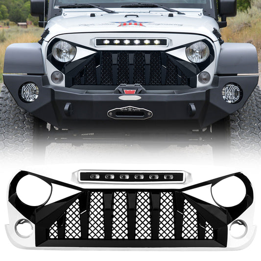 American Modified Front Gladiator Grille Compatible with 07-18 Jeep Wrangler JK - Find Fresh Goods