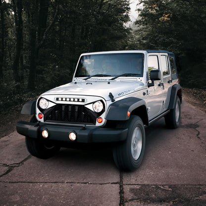 American Modified Front Gladiator Grille Compatible with 07-18 Jeep Wrangler JK - Find Fresh Goods