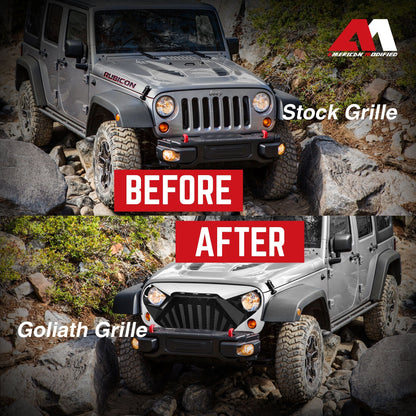 American Modified Goliath Grille Compatible with 2007-2018 Jeep Wrangler JK - Find Fresh Goods
