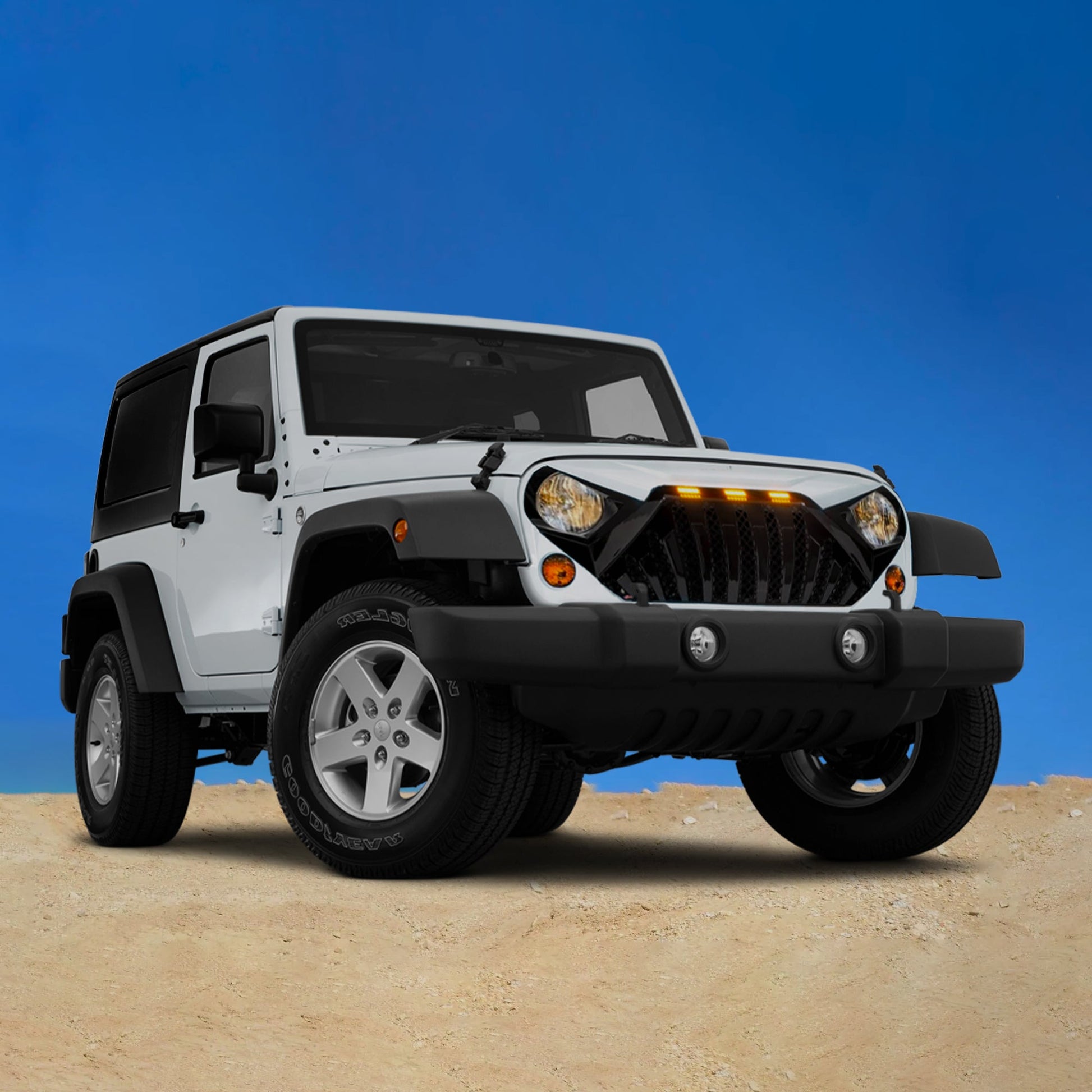 American Modified Goliath Grille Compatible with 2007-2018 Jeep Wrangler JK - Find Fresh Goods