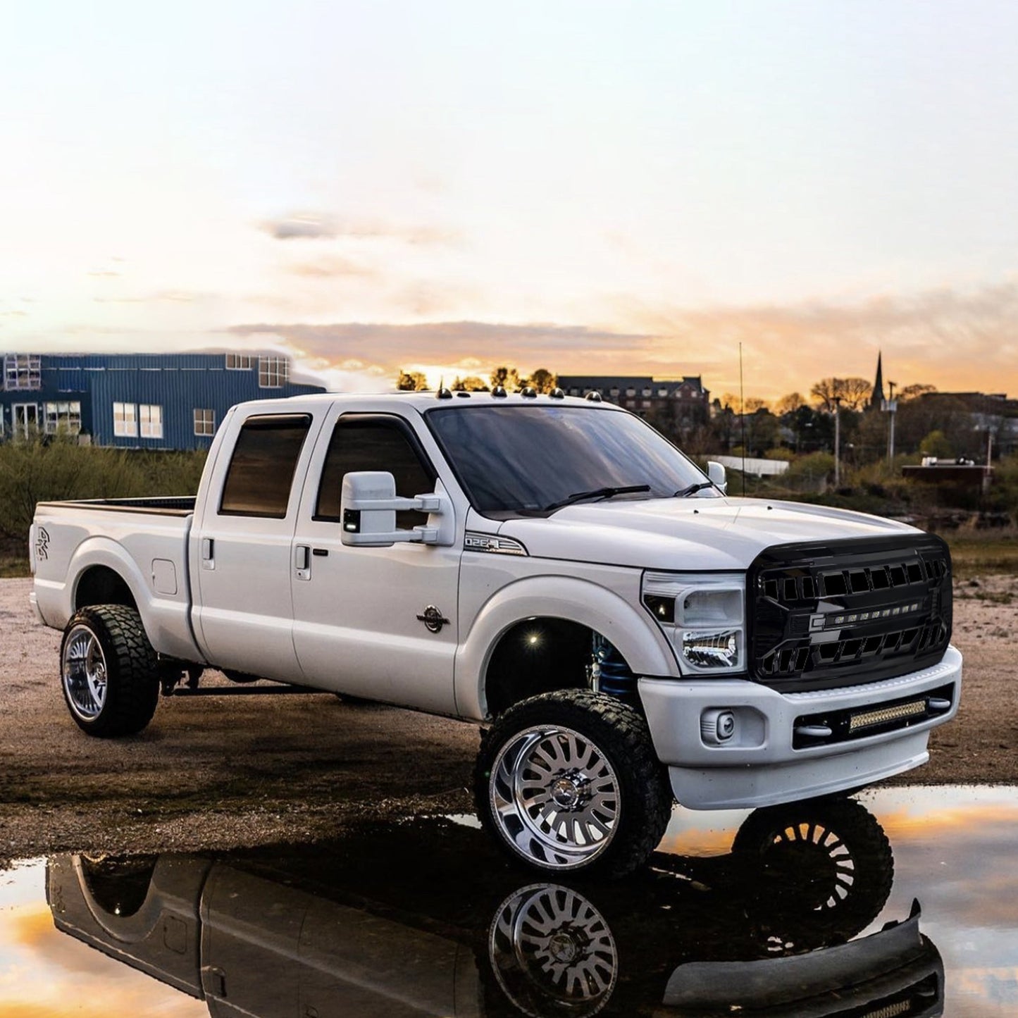 AMERICAN MODIFIED Armor Grille for 2011 to 2016 Ford F250 with Off Road Lights - Find Fresh Goods