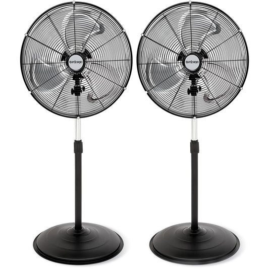 Hurricane Pro Series 20” High Velocity Oscillating Pedestal Stand Fan, 2 Pack