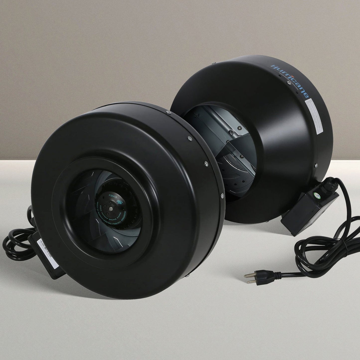 Hurricane 8" Commercial Grade Inline Wall Fan For HVAC & Ventilation (2 Pack)