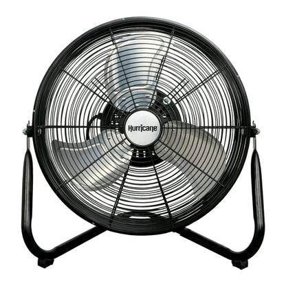 Hurricane Pro Series 16" High Velocity Metal Orbital Floor Fan, Black (2 Pack)