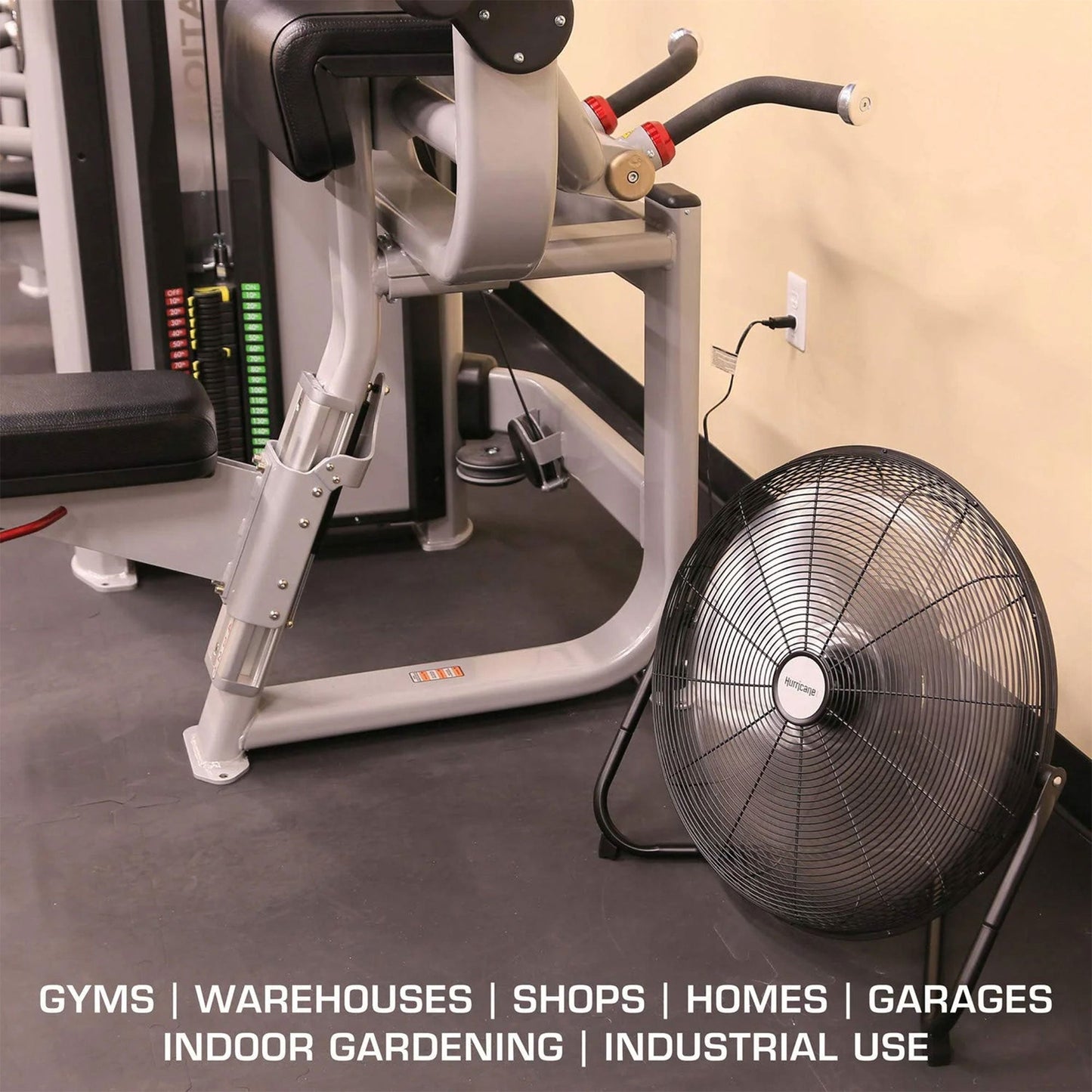 Hurricane Pro Series 16" High Velocity Metal Orbital Floor Fan, Black (2 Pack)