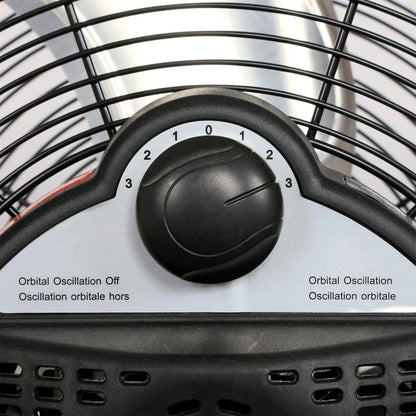 Hurricane Pro Series 16" High Velocity Metal Orbital Floor Fan, Black (2 Pack)