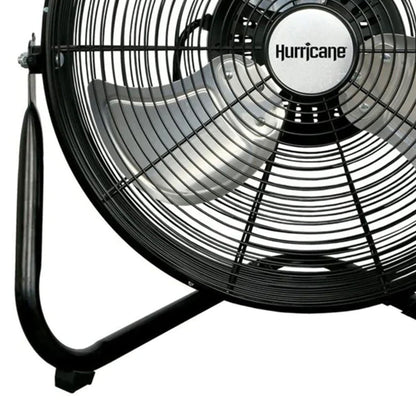 Hurricane Pro Series 16" High Velocity Metal Orbital Floor Fan, Black (2 Pack)