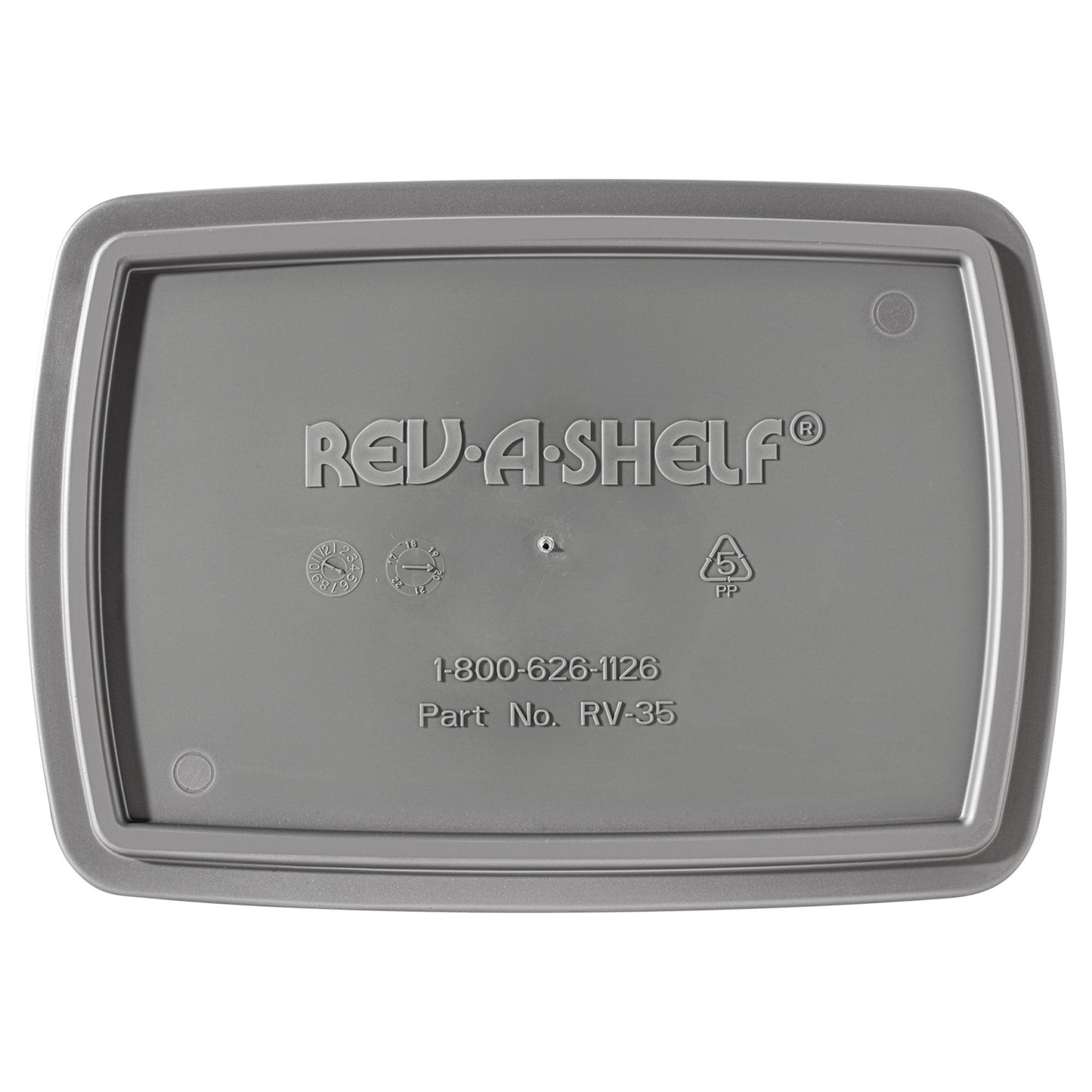 Rev-A-Shelf Polymer Replacement 35 qt. Trash Bin, Silver, 2 Pack, RV-35-17-2