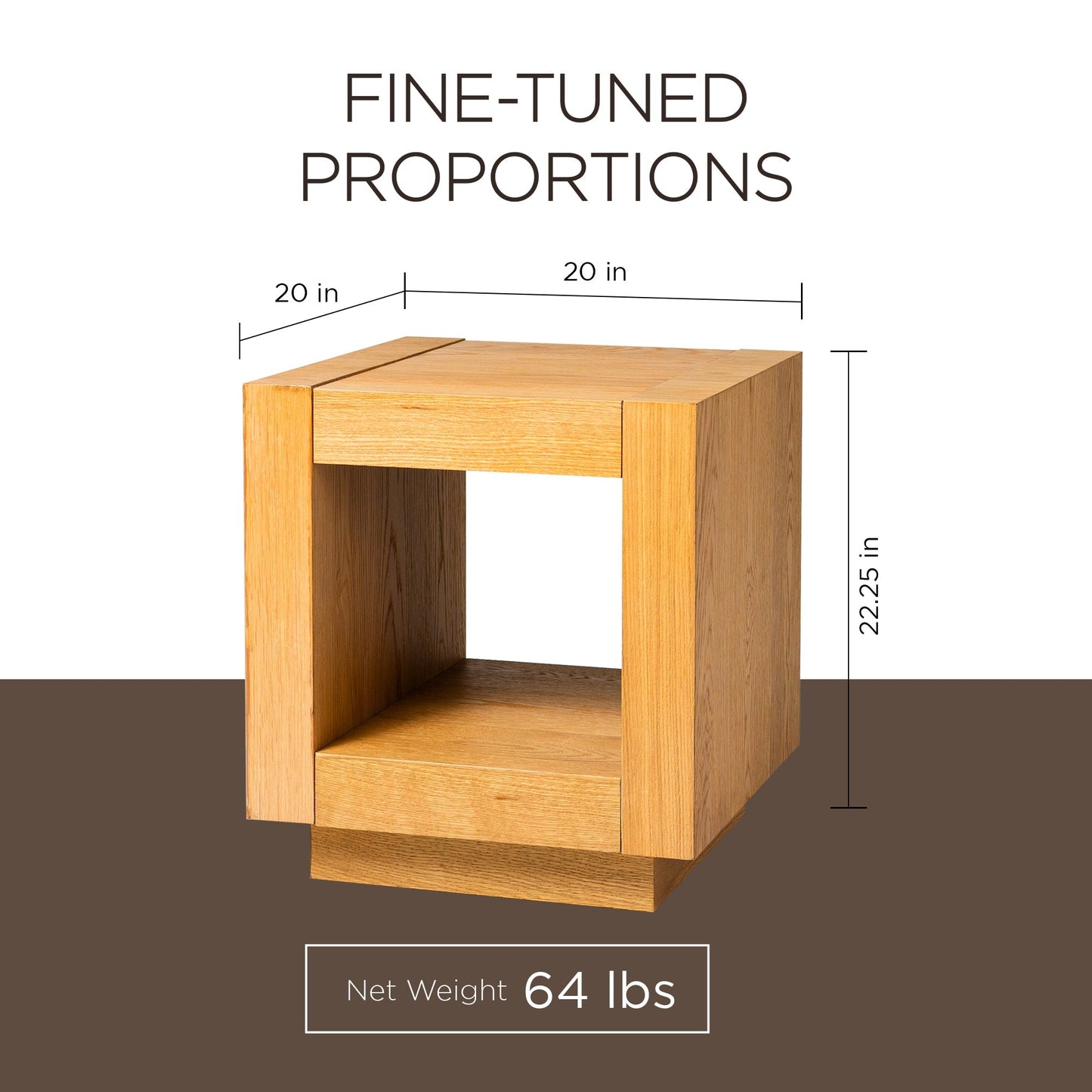 Maven Lane Artemis Wooden Coffee Table and Side Table Set, Refined Natural Finish