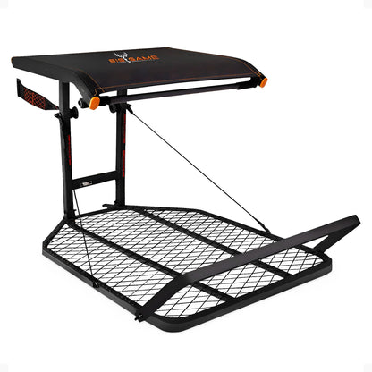 Big Game Captain XC Steel Hang-On Treestand w/14 x 8 in. Flip-Back Seat, Black