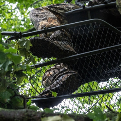 Big Game Captain XC Steel Hang-On Treestand with 20 x 30 Flip-Back Seat, Black