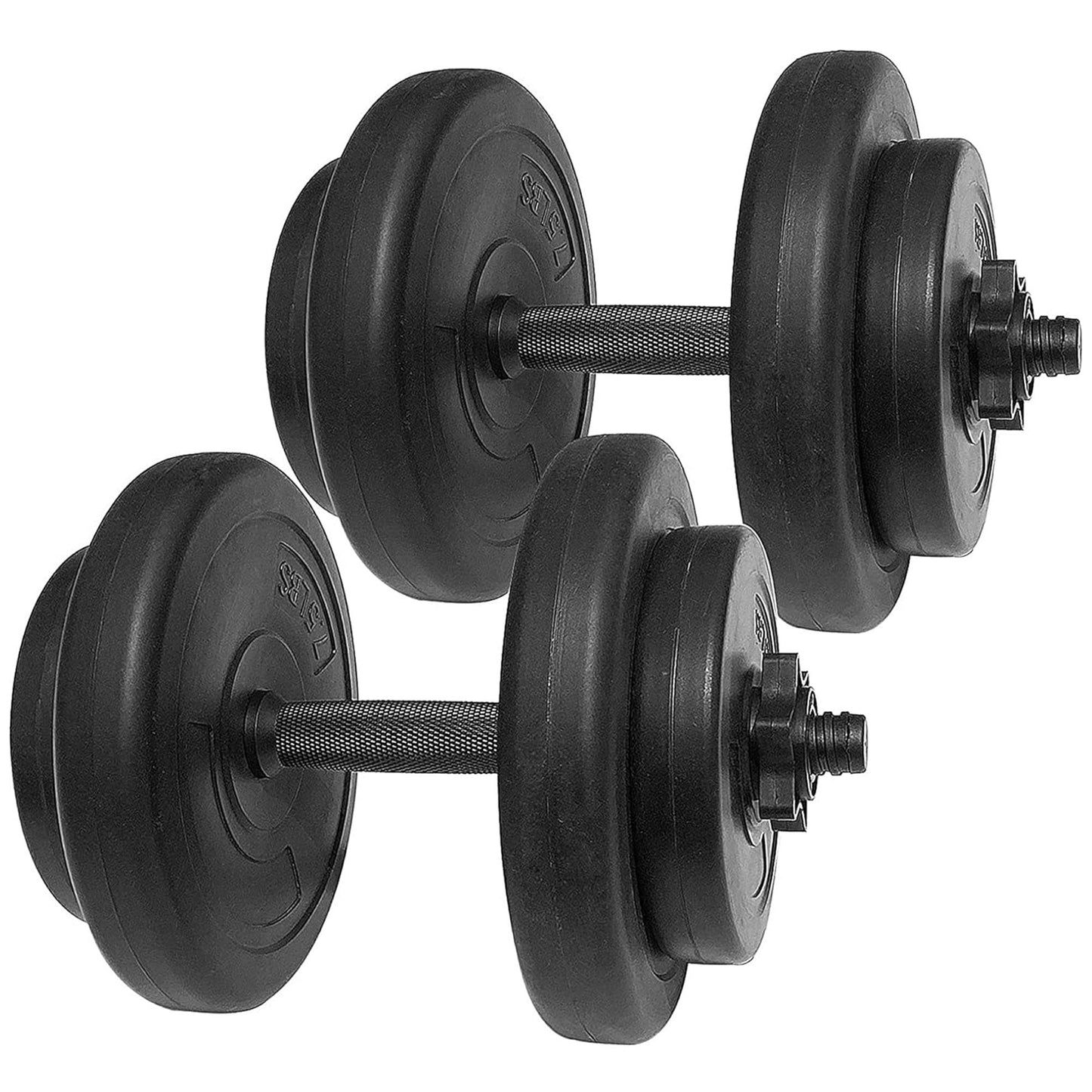 BalanceFrom Fitness 40 Pound All Purpose Vinyl Weight Dumbbell Set of 2, Black