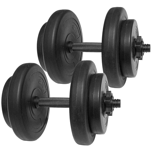 BalanceFrom Fitness 40 Pound All Purpose Vinyl Weight Dumbbell Set of 2, Black