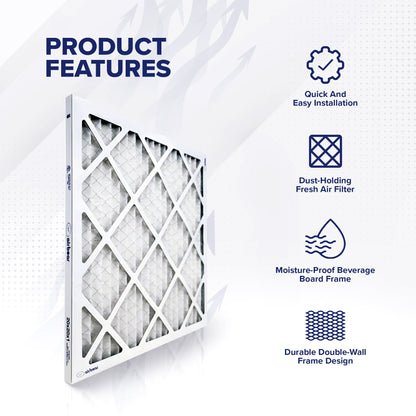 Trion MERV 8 Air Bear 20 x 20 x 1" High Efficiency Pleated HVAC Filter, 6 Pack