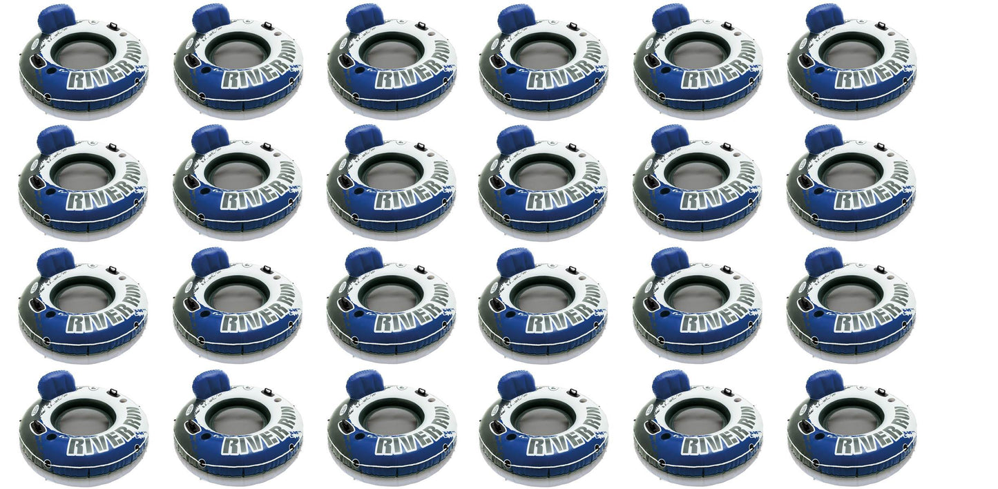 Intex River Run 1 Inflatable Floating Tube Raft for Lake, Pool, Ocean (24 Pack)