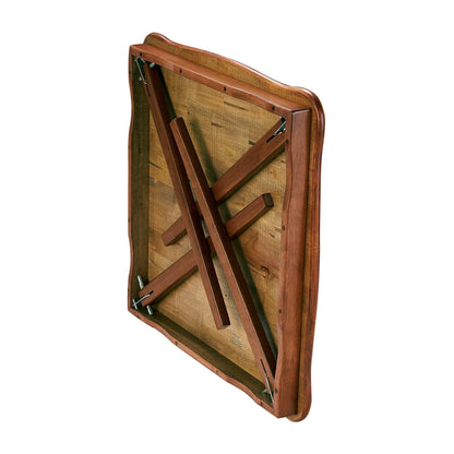 MECO Stakmore Scalloped Edge Compact Traditional Folding Card Table, Cherry