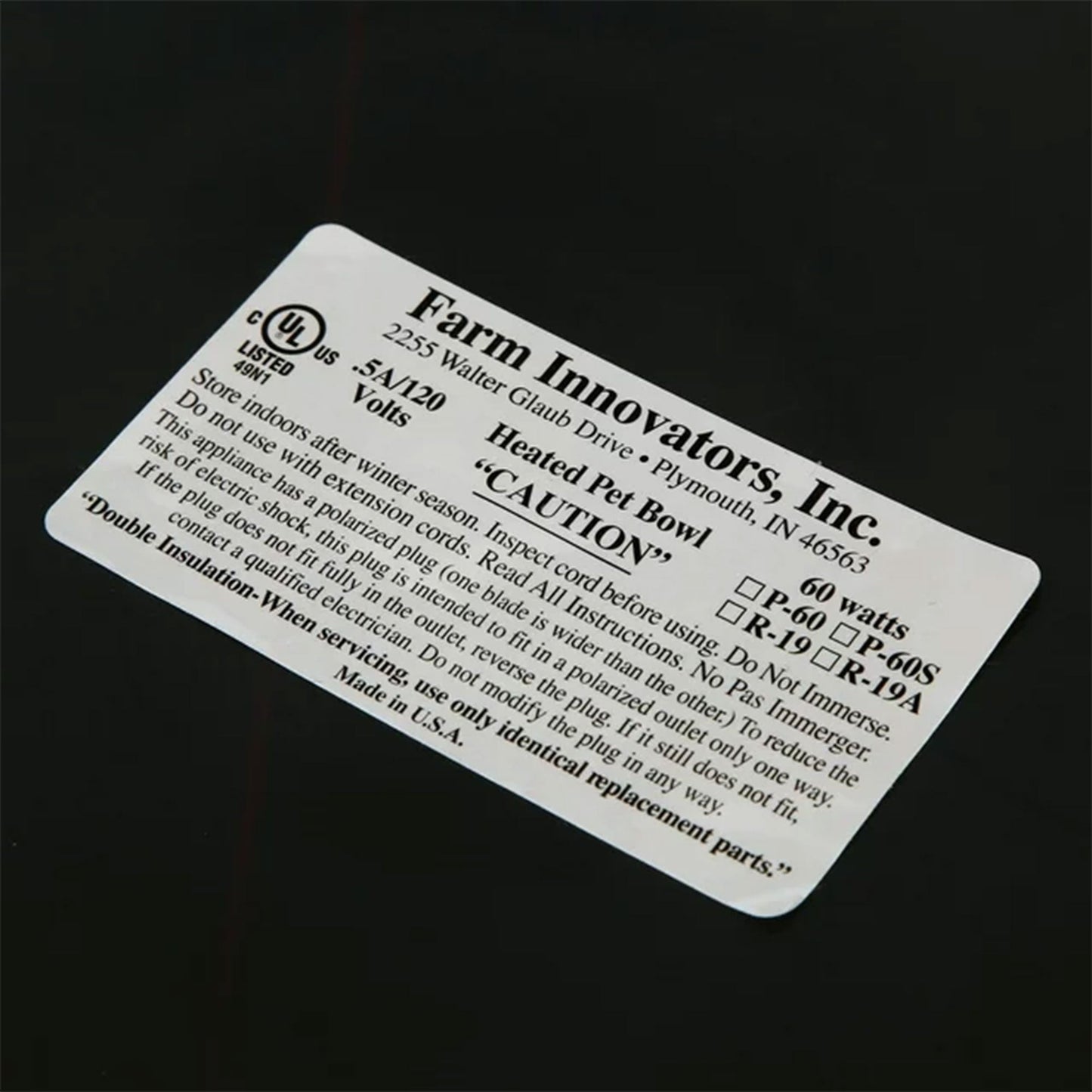 Farm Innovators 60 Watt Premium Plastic Heated Pet Dog and Cat Water Bowl, Blue