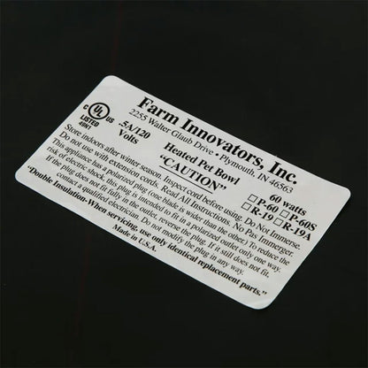 Farm Innovators 60 Watt Premium Plastic Heated Pet Dog and Cat Water Bowl, Blue