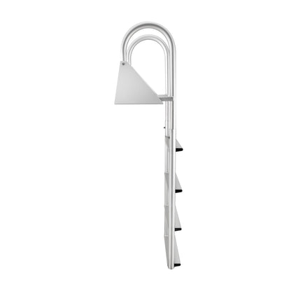RecPro 4 Step Aluminum Marine Grade Dock Pier Attachment Flip Up Ladder, Silver - Find Fresh Goods